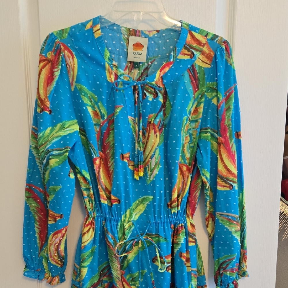 FARM Rio Blue and Green Tropical One Piece